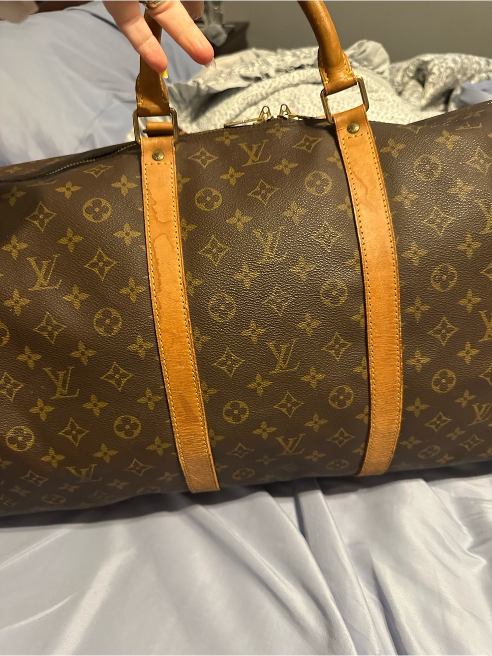 Louis Vuitton Brown Monogram Keepall 60 Travel Bag - Brown/Tan